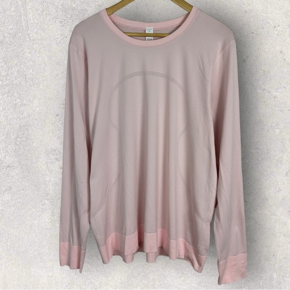 NEW Lululemon Swiftly Tech Long Sleeve Crew Neck Relaxed Fit Tee Womens 16 Pink - Picture 14 of 15